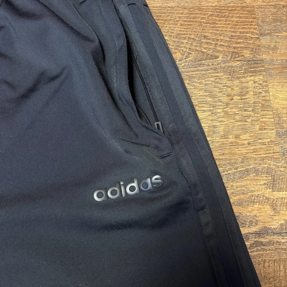 Adidas Essentials 3-Stripes Tapered Track Pants Black/Black Stripe Mens XL Gym